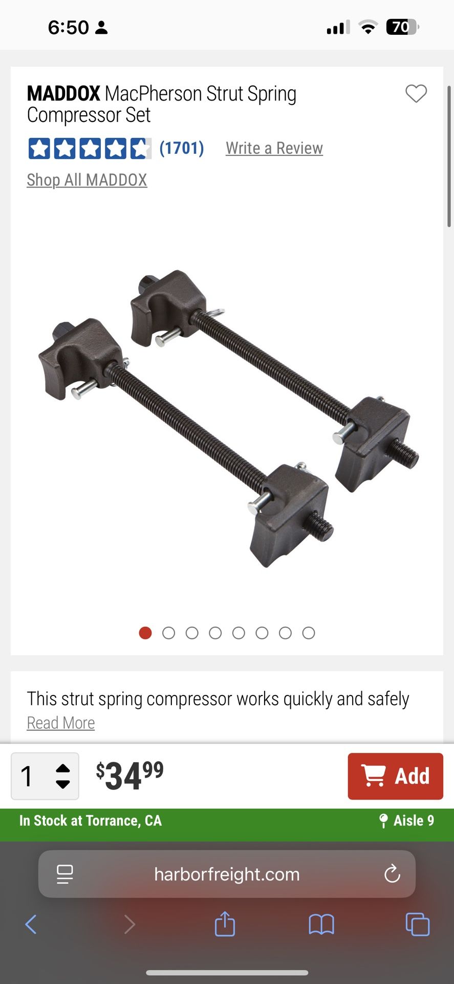 Strut Spring Compressor
