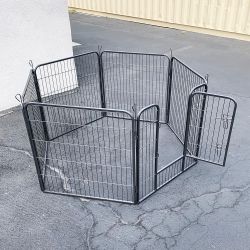 New $85 Heavy Duty 32” Tall x 32” Wide x 6-Panel Pet Playpen Dog Crate Kennel Exercise Cage Fence