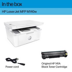 HP LaserJet MFP M140w Wireless Printer, Print, scan, copy, Fast speeds, Easy setup, Mobile printing, Best-for-small teams