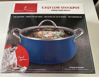 Emeril Lagasse-Premium Ceramic Nonstick 4.5 QT Low Stockpot