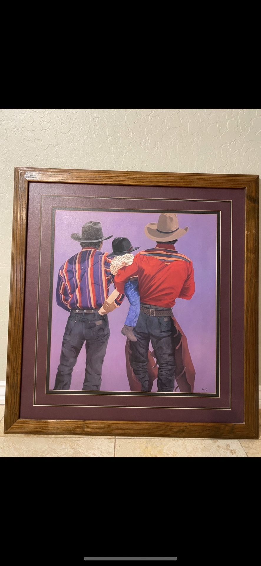Cowboys 3 Generations Wall Art