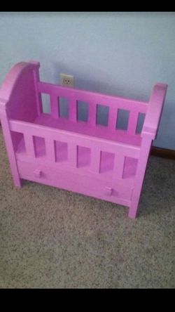 New Hand built doll baby crib