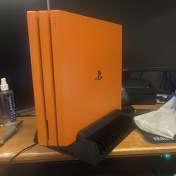 Orange Custom PS4 Pro No Controller