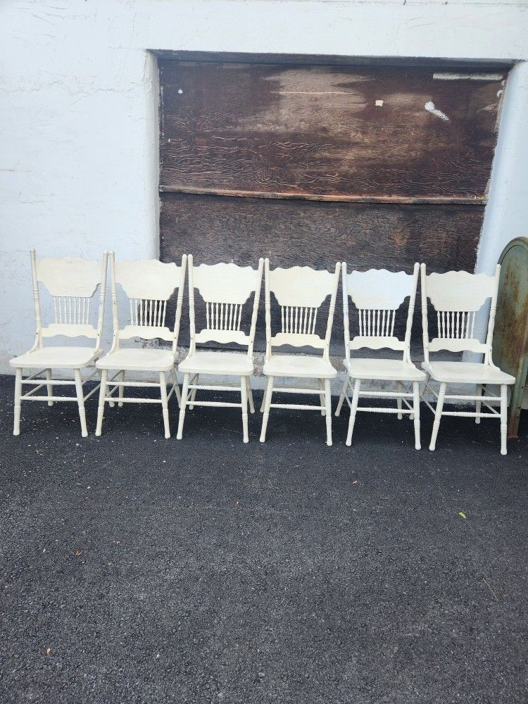 Set Of Six (6) Matching Farmhouse Fresh Chairs