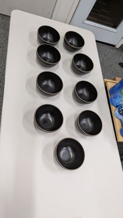 Heath Ceramics bowls in obsidian. $20 each. 9 available
