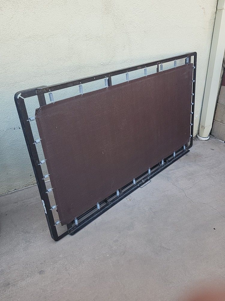Metal Twin Bed Cot Poly Deck On Wheels