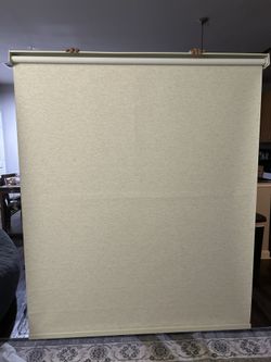 AOSKY Cordless Blackout Roller Shades 57” x 72” Linen Beige Thermal Insulated Blinds