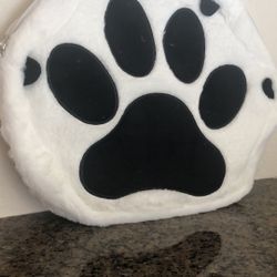 small Cute Kawaii cat paw backpack, plush individual shoulder bag, large capacity crossbody bag, bag and purse for women, Black