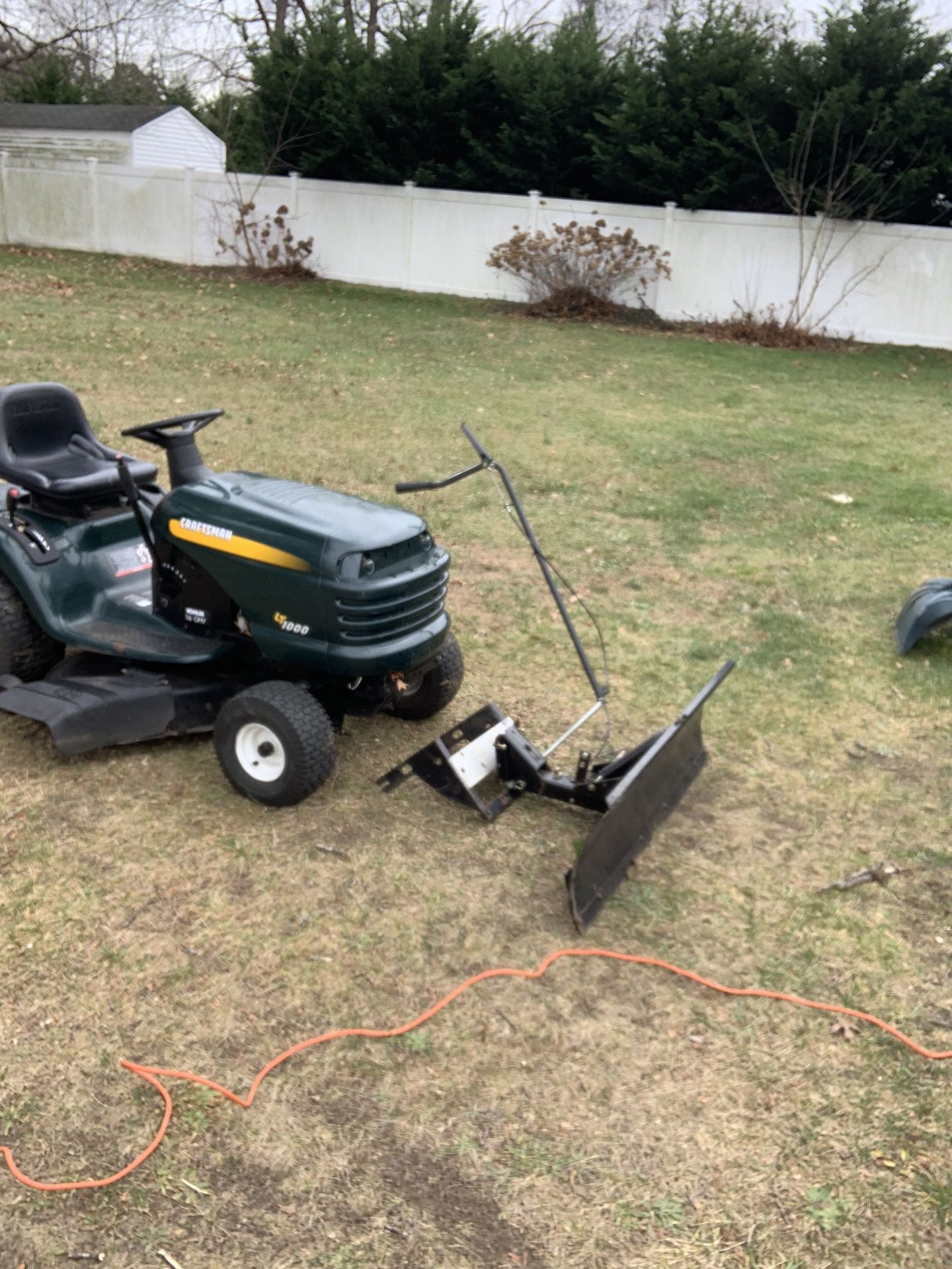 Craftsman 42 In Ride On & Bagger And Plow
