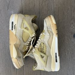 Jordan 4 Off White Sail Size 12w/10.5m