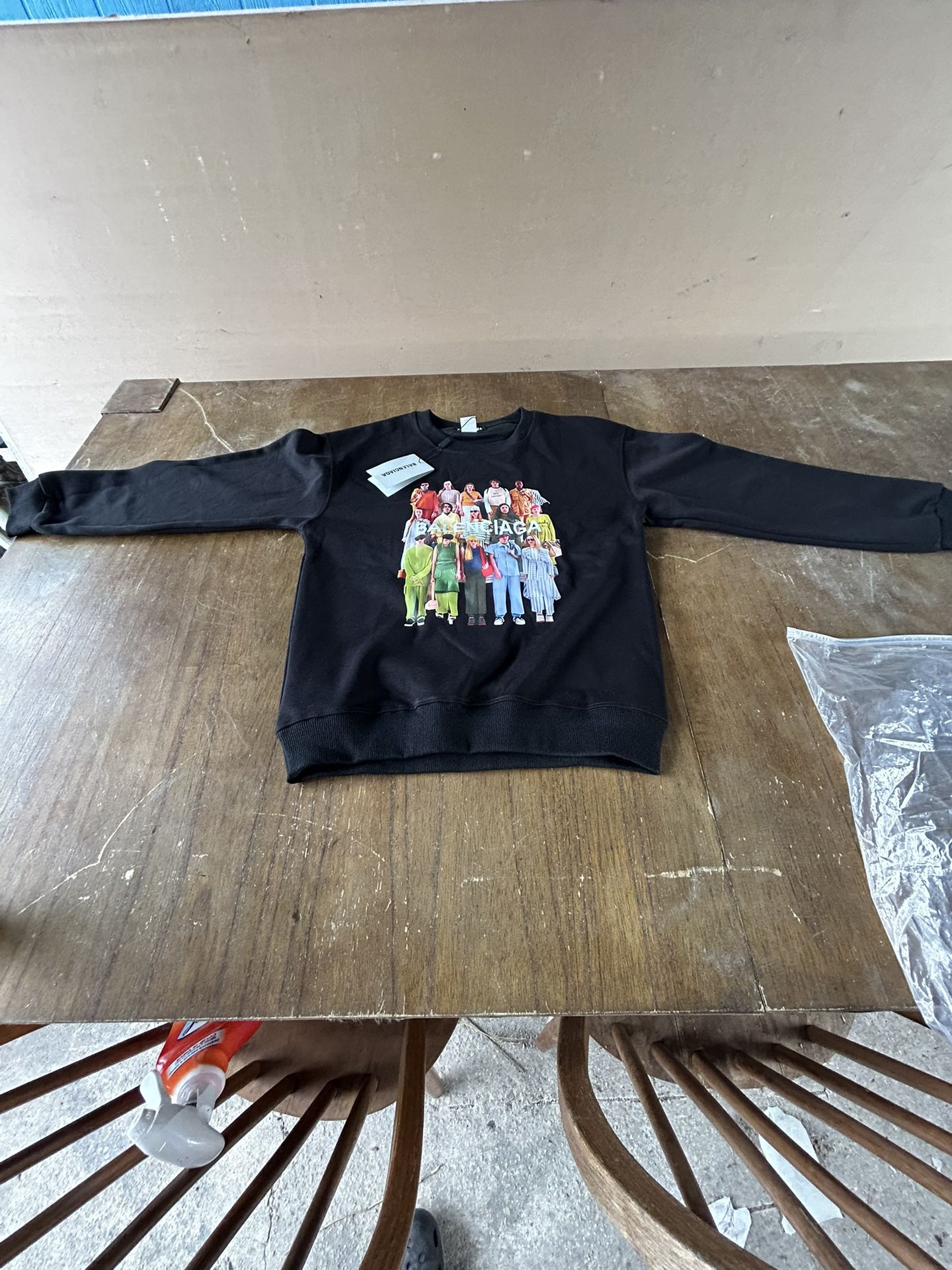 Balenciaga black crewneck sweatshirt