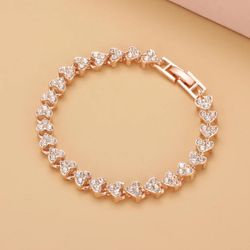 Rose Gold Heart Shaped Bracelet