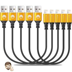 5Pack Short iPhone Charger Cable 1FT Lightning Cable 1 Foot Charging Station Portable Desktop Cord for iPhone 12 11 Pro X XS Max XR / 8/8 Plus / 7 Plu