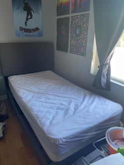 Twin Upholstered Bed Frame