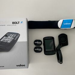 Wahoo ELEMNT Bolt w Sensors and Heart Rate Monitor for Sale in
