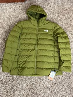 The North Face Aconcagua 3 Hoodie Mens Sz 2XL Forest Olive Green Down Jacket NWT