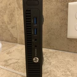 HP Micro desktop with Windows 10, 500GB SSD, and 16GB Ram