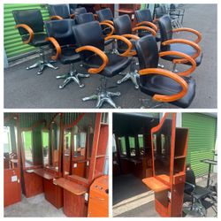 Hair Salon shop / Barber Shop Equipment hydraulic Chairs, Styling Stations / Great for Barber Shop, Tattoo Shop
