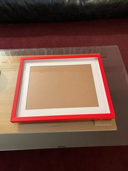 Red Picture Frame with White Mat