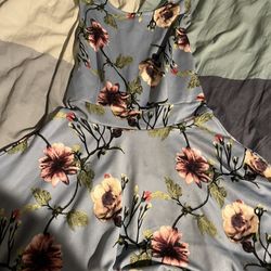 A Blue Floral Dress