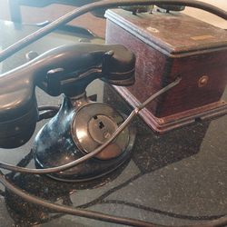 Antique Western Electric Phone and Crank Box
