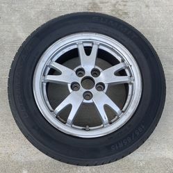 1 — 195/65r15 5x3.94 5x100 Stock Prius Corolla Impreza Wheel Rim Tire!!