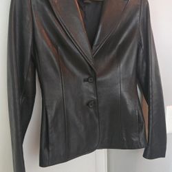 Frenchi Black Leather Jacket