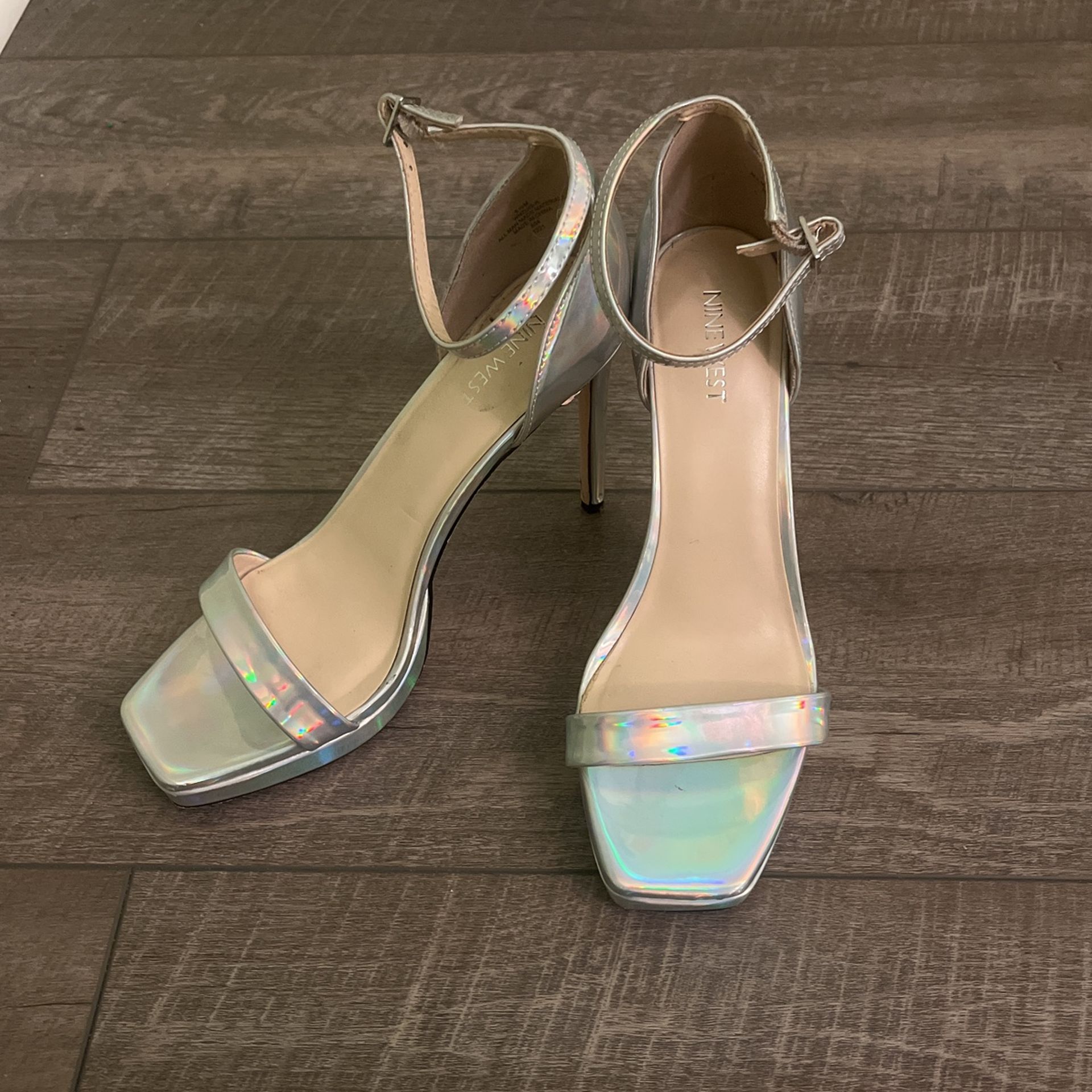 Fluorescent Chrome Stilettos 8 1/2