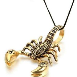 scorpion pendant necklace, unisex New