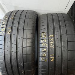 20” tires semi new pirelli 265/35/20 with free installation $160 both