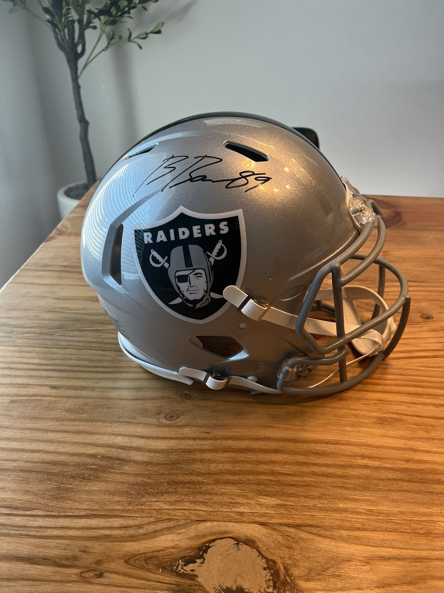 Las Vegas Raider, Brock Bowers Signed New Full size Authentic helmet