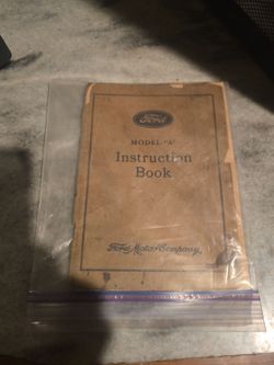 Vintage ford model "A" instruction book