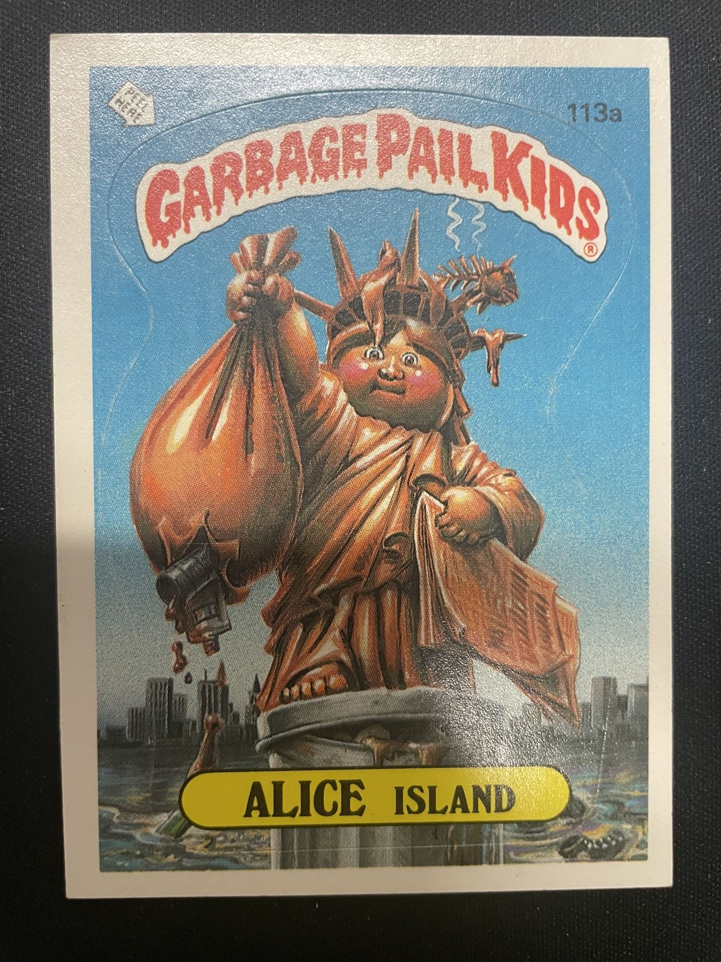 1) 1986 Garbage Pail Kids - Alice Island #113a
