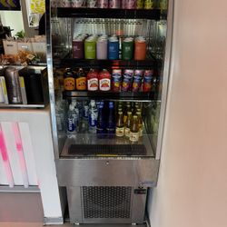 Omcan 25825 27" Stainless Steel Vertical Air Curtain Merchandiser - 8.9 Cu. Ft.