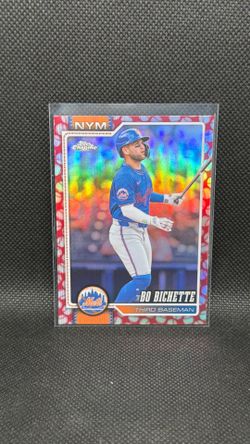 2026 Topps Chrome - Bo Bichette Baseball Seams Refractors #109 New York Mets