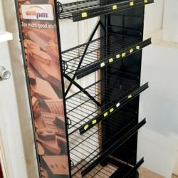 Mobile Retail Store Display With 6 Shelves With Sign Holders