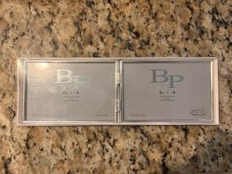 Silver Double Hinged 4x6 Picture Frame | Holds 2 Photos