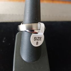 Stainless Steel 5mm &4mm. Band shiny, Flat Matte Finish