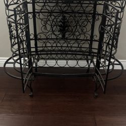 Wine Bottle Rack Rod Iron And Granite 