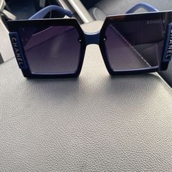 CC Sunglasses Blue Oversized Lenses Case Not Included