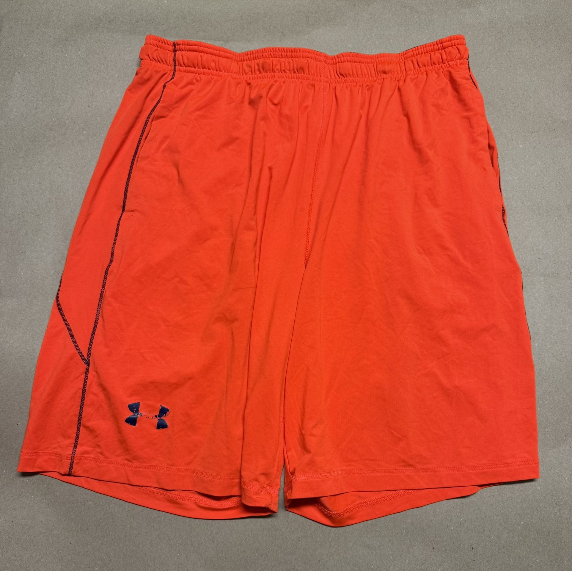 Under Armour Heat Gear Basketball Shorts Orange size XL Rare!
