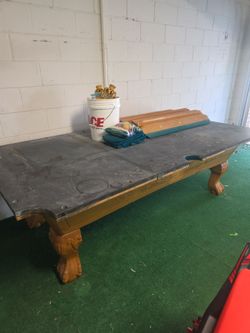 Free slate pool table must go today