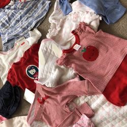 Lot Of Pre - Preowned Baby Girl Clothes No- 3 Mo Part One