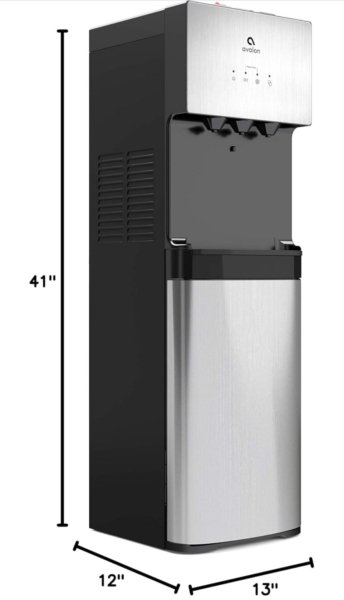 Avalon A3F Bottom Loading Water Cooler Dispenser with BioGuard-3 Temperature Settings-UL-Filtered