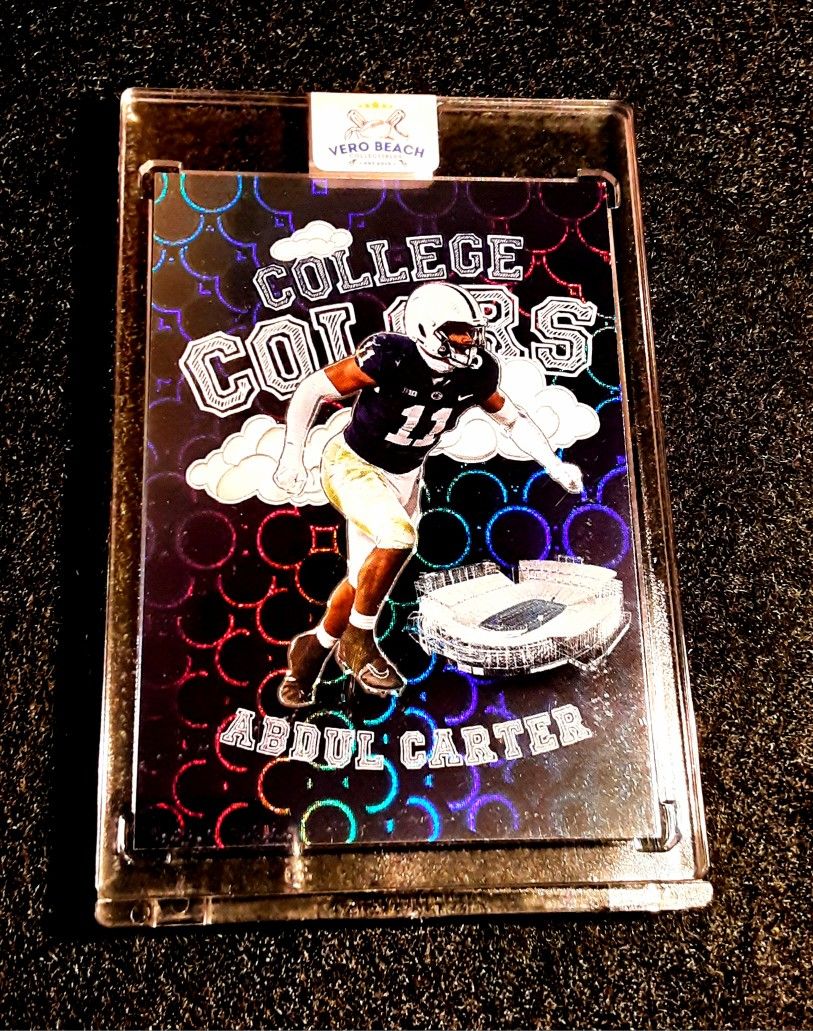 Abdul Carter 2024 Onit College Colors Holo Foil Card NY GIANTS NFL