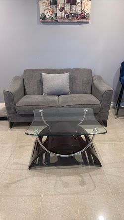 Glass coffee table