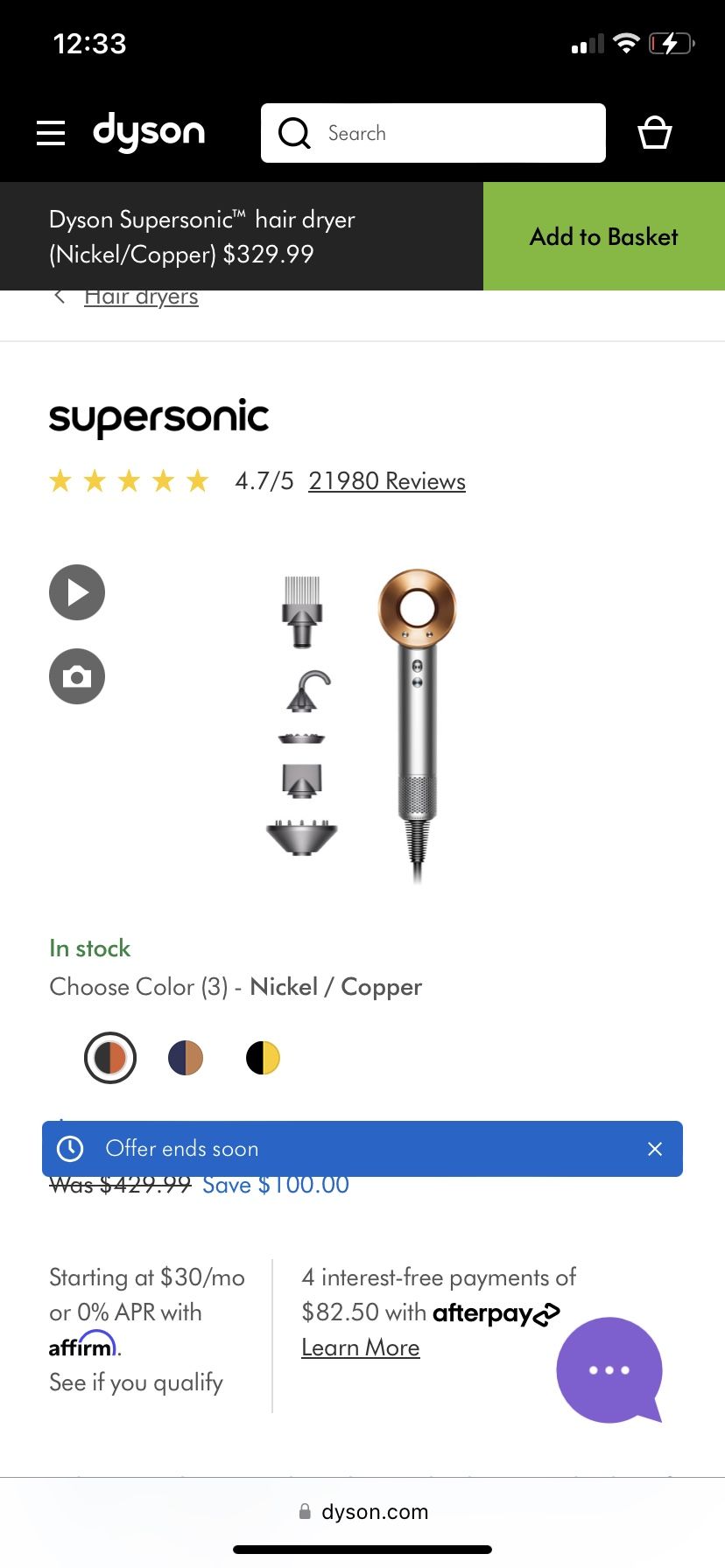 Dyson Super Sonic Hair Dryer