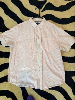 Denim & Flower Men's Short Sleeve Micro-Print Button-Down Shirt