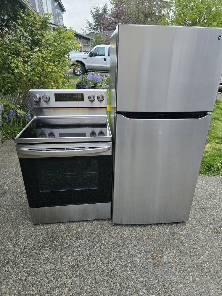 30 Days Warranty (LG Fridge Size 30w 30d 66h And Stove 30w) I Can Help You With Free Delivery Within 10 Miles Distance 