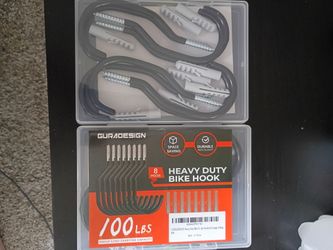Heavy duty bike hooks